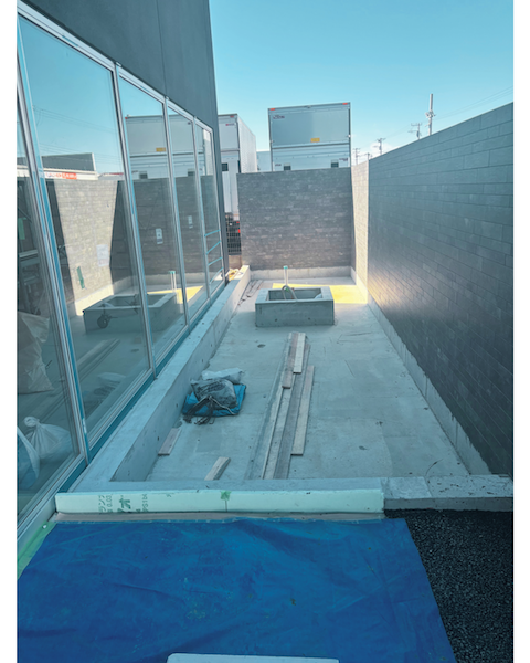 水盤の輪郭が見えてきました